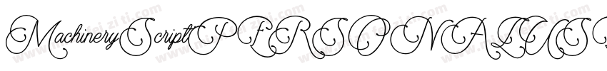 MachineryScriptPERSONALUSE Regular字体转换